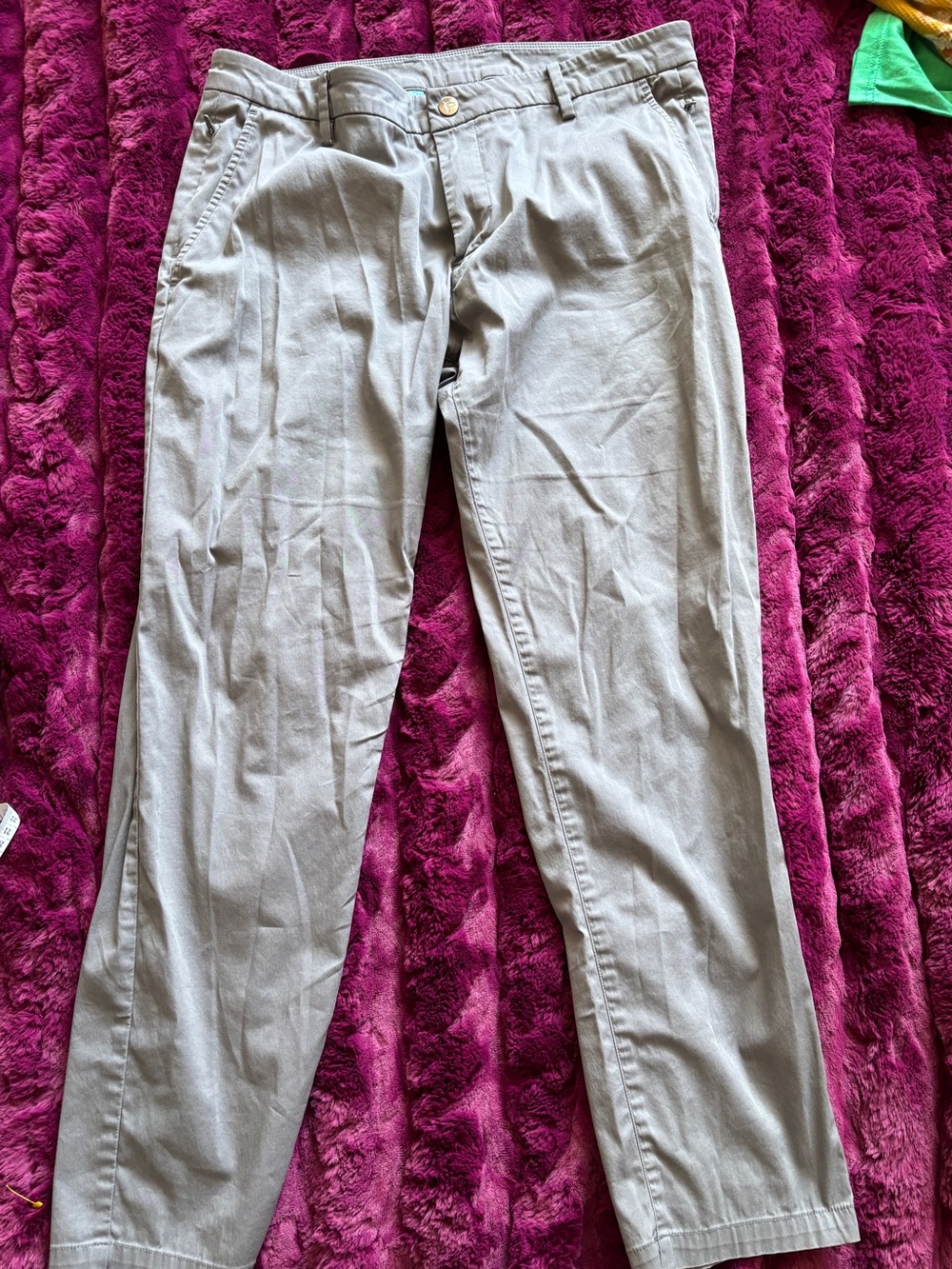 Birddogs Men's Casual Straight-Leg Pants in Light Gray performance golf 34 x30